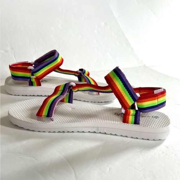 Sole Mates RainbowCore Velcro Strap Hiking Comfort Quick Dry Sandals NWOT Size 8 - Picture 4 of 10